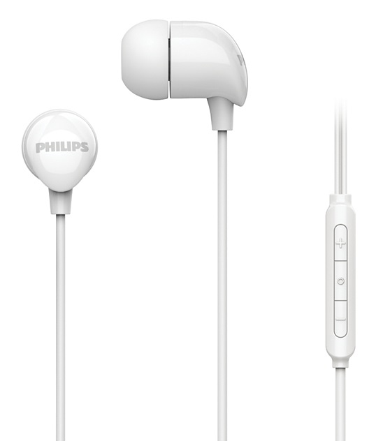Philips Cuffie In Ear Cablate Tae2146wt/00 - Bassi Dinamici, Microfono Integrato, 3 Cuscinetti in Gomma