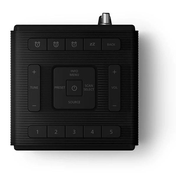 Philips TAR5100/10 Sveglia Digitale DAB BT IPX4 con Funzione Radio e Supporto AAC/SBC