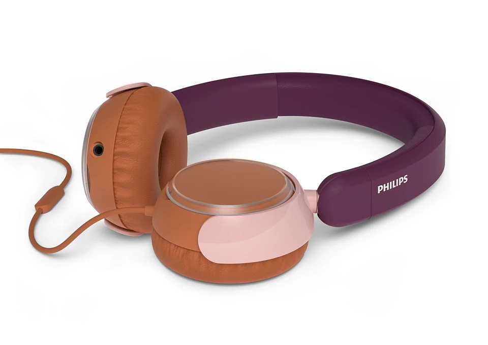 Philips TAK2000MP/00 - Cuffie Cablato A Padiglione per Musica e Chiamate, Leggere e Confortevoli, Arancione, Viola, Rosa