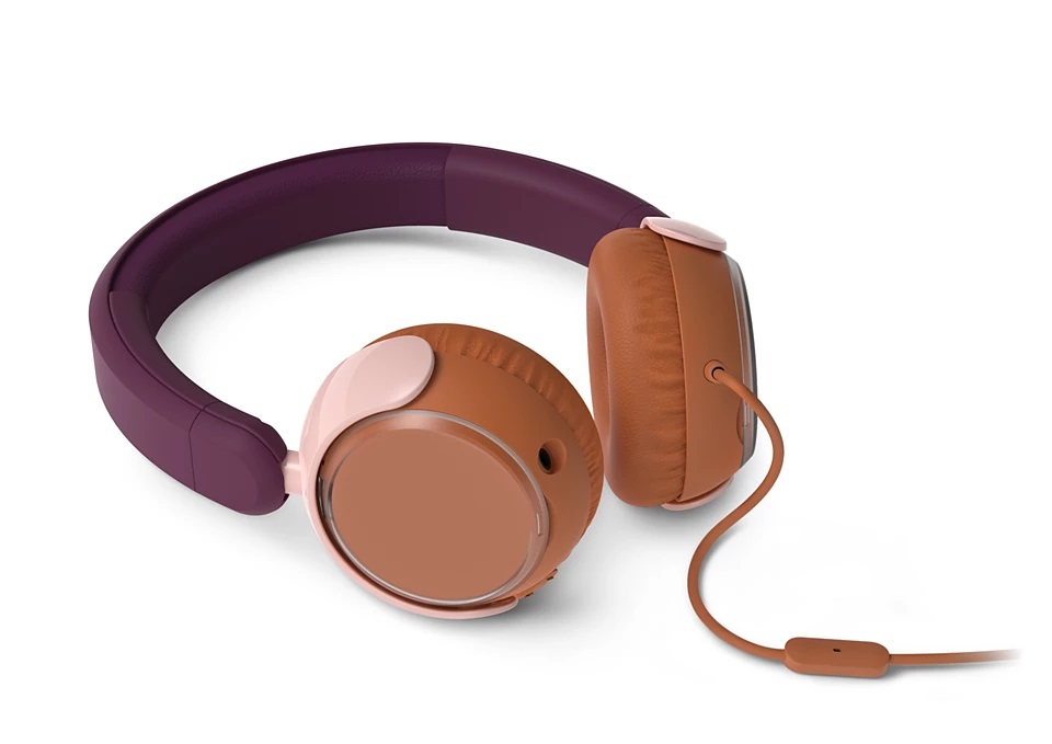 Philips TAK2000MP/00 - Cuffie Cablato A Padiglione per Musica e Chiamate, Leggere e Confortevoli, Arancione, Viola, Rosa