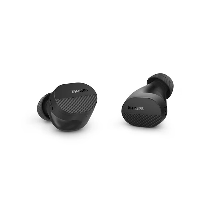 Philips TAT5000BK Auricolari True Wireless Bluetooth - Cancellazione Rumore, Bassi Dinamici, 40 Ore di Riproduzione, Nero