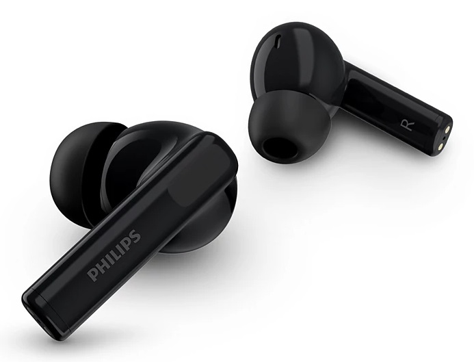 Philips TAT2520BK Cuffie Bluetooth True Wireless In-Ear con Cancellazione del Rumore, Gommini Piccoli, Suono Naturale e Bassi Dinamici - Nero