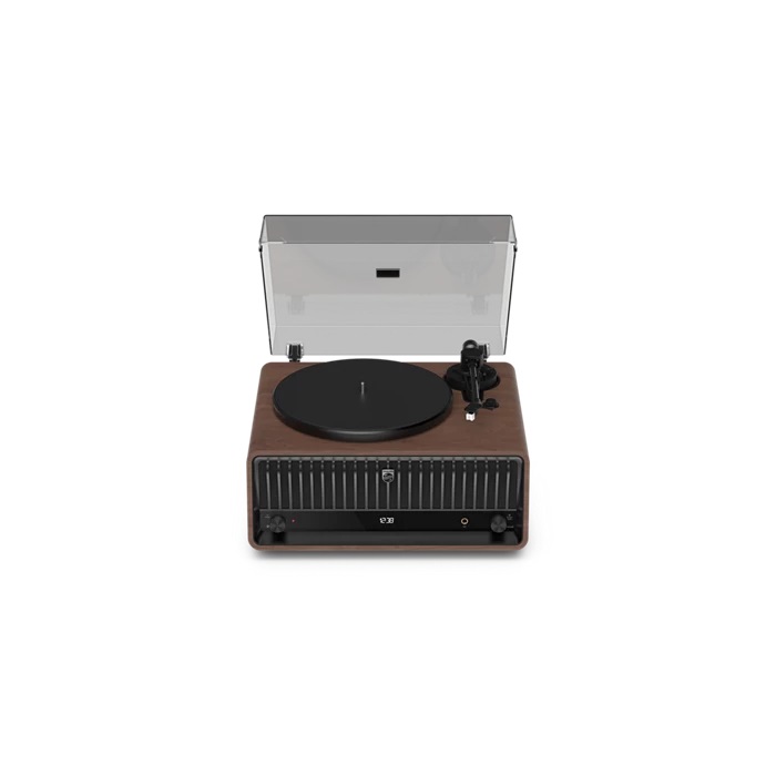 Philips TAV9000D/10 Giradischi Automatico con Trasmissione a Cinghia in Noce - Design Rétro e Audio Moderno