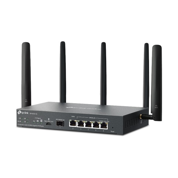 TP-Link Omada ER706W-4G Router Wireless Gigabit Ethernet Dual-Band Wi-Fi 6 (2.4 GHz/5 GHz) 2402 Mbps 4G LTE Nero