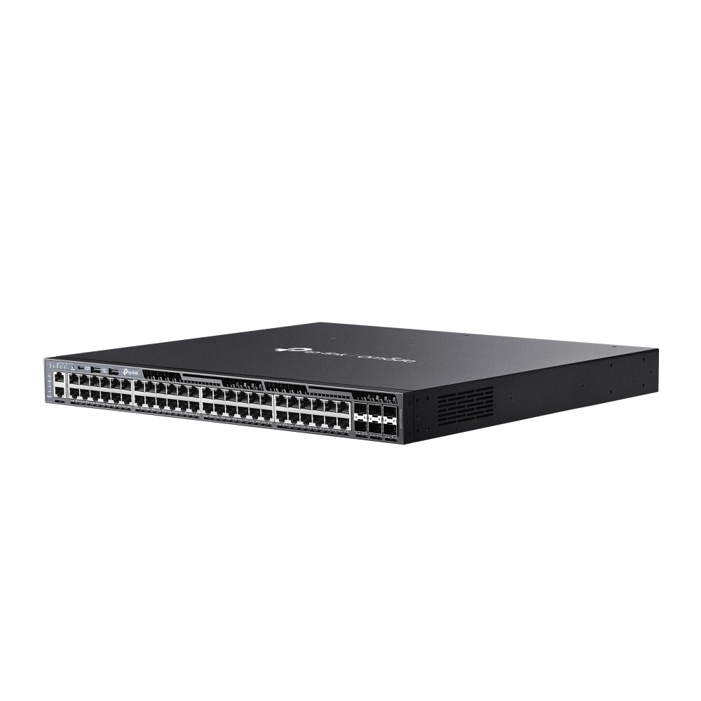 TP-Link Omada SG6654XHP Switch di Rete Gestito L3 con 48 Porte Gigabit Ethernet (10/100/1000), Supporto Power over Ethernet (PoE), Montaggio Rack 1U e 6 Slot SFP28 25G