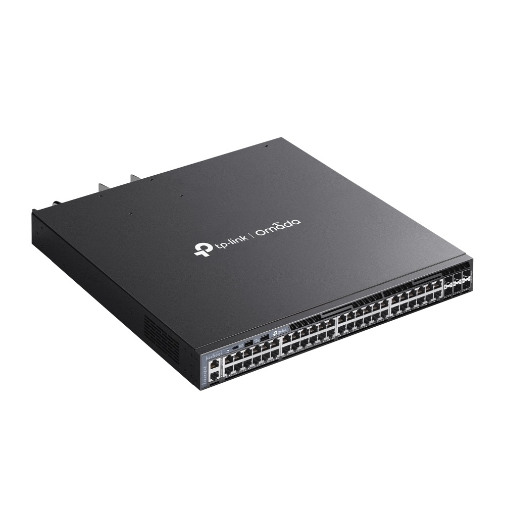 TP-Link Omada SG6654XHP Switch di Rete Gestito L3 con 48 Porte Gigabit Ethernet (10/100/1000), Supporto Power over Ethernet (PoE), Montaggio Rack 1U e 6 Slot SFP28 25G