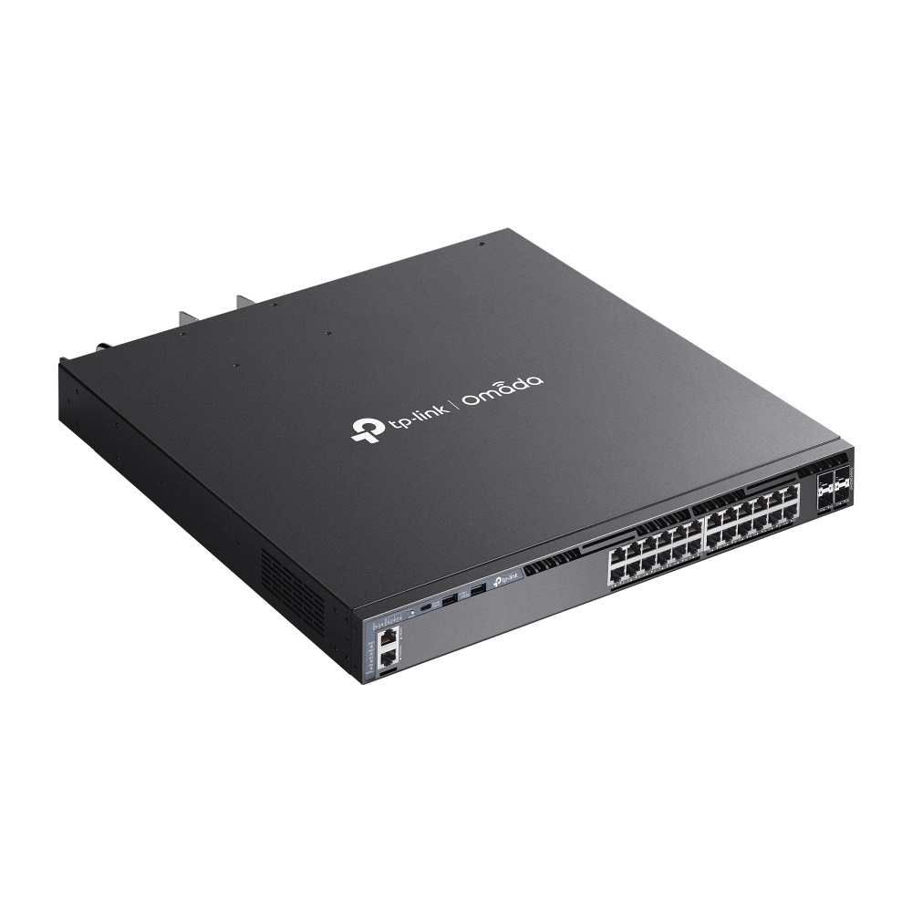 TP-Link Omada SG6428XHP Switch di rete Gestito L3 24 Porte Gigabit Ethernet (10/100/1000) con Supporto Power over Ethernet (PoE) e 4 Slot SFP - 1U Nero