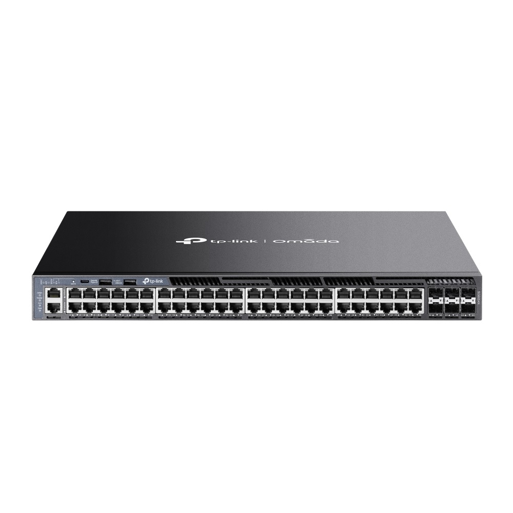TP-Link Omada SG6654X Switch di Rete Gestito L3 48 Porte Gigabit Ethernet (10/100/1000) e 6 Slot SFP 10G, Montaggio Rack 1U
