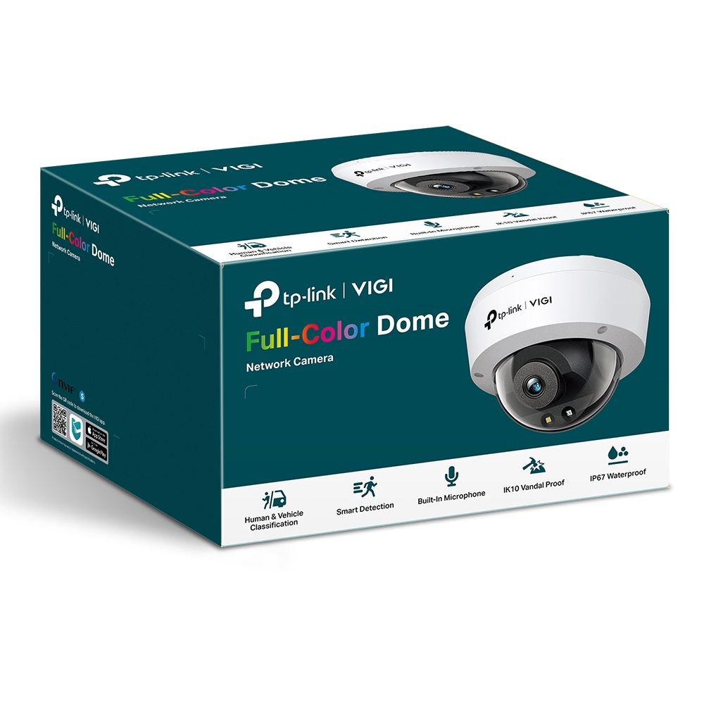 TP-Link VIGI C230 - Telecamera di Sicurezza Cupola 3 MP con Obiettivo 4 mm, Microfono Integrato, Anti-Vandalo IK10, Impermeabile IP67, H.265