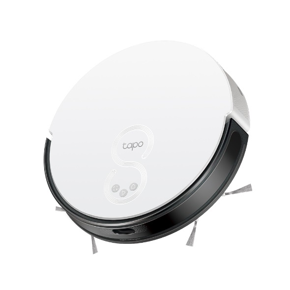 TP-Link Tapo RV20 Mop Plus - Robot Aspirapolvere e Lavapavimenti Smart con Svuotamento Automatico, Contenitore da 4 L, Nero e Bianco