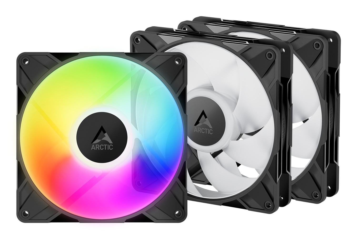 ARCTIC P14 Pro A-RGB Ventilatore 14 cm - Kit da 3 con Flusso d'aria 186 m³/h e Velocità fino a 2500 Giri/min