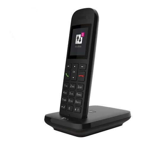 Deutsche Telekom Sinus 12 - Telefono analogico Nero con Identificatore di Chiamata, Vivavoce e Funzione di Promemoria