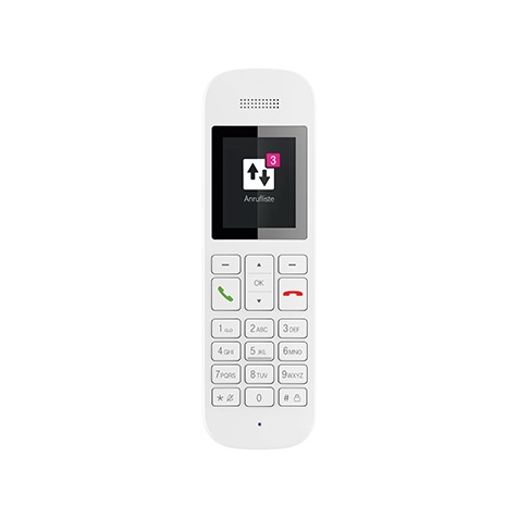 Telekom Sinus A12 Telefono Cordless Analogico/DECT Bianco - Design Facile e Puro