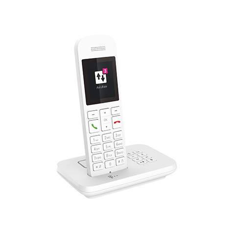 Telekom Sinus A12 Telefono Cordless Analogico/DECT Bianco - Design Facile e Puro