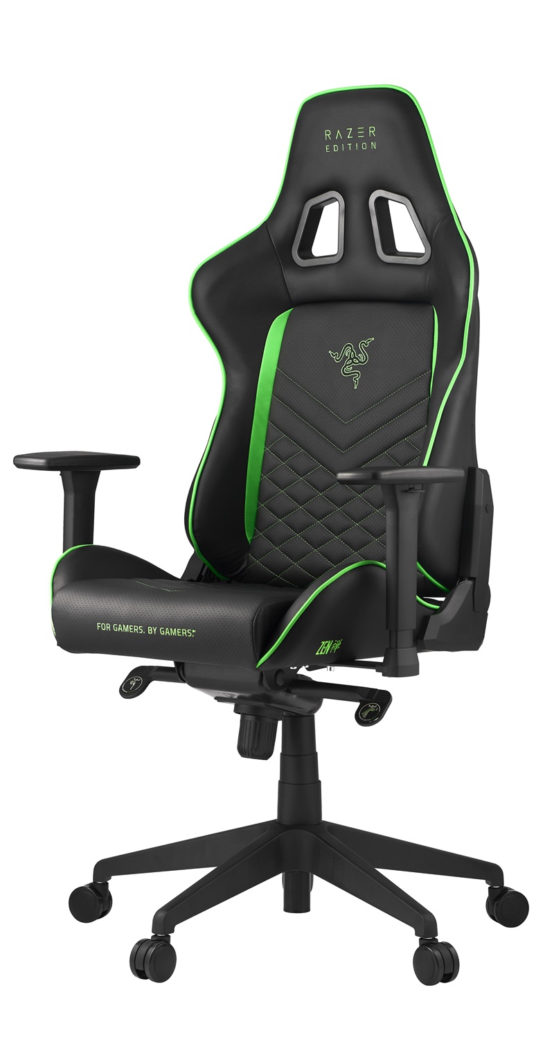 Razer TAROK PRO Sedia da Gaming - Nero e Verde, Braccioli 3D Imbottiti, Ruote XL, Meccanismo di Inclinazione Multifunzionale