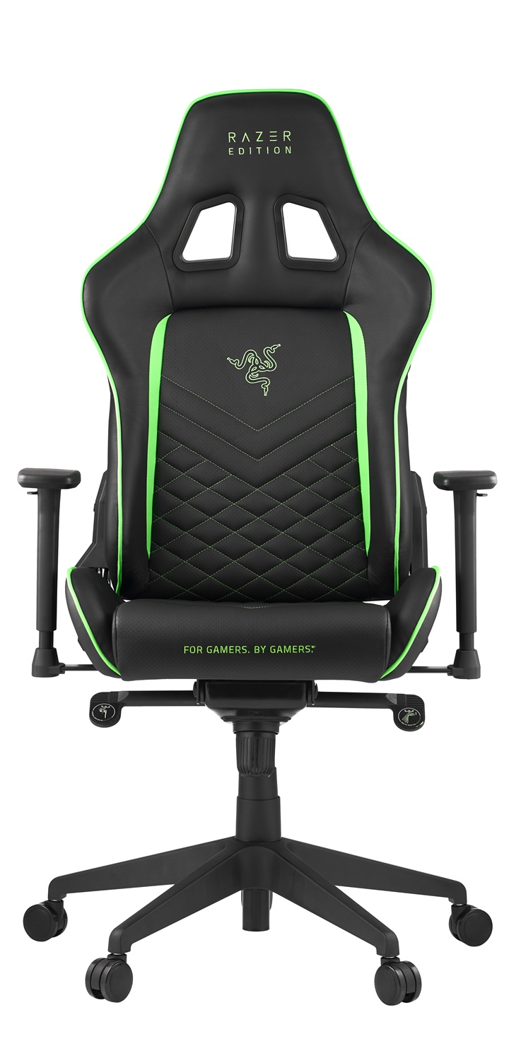 Razer TAROK PRO Sedia da Gaming - Nero e Verde, Braccioli 3D Imbottiti, Ruote XL, Meccanismo di Inclinazione Multifunzionale