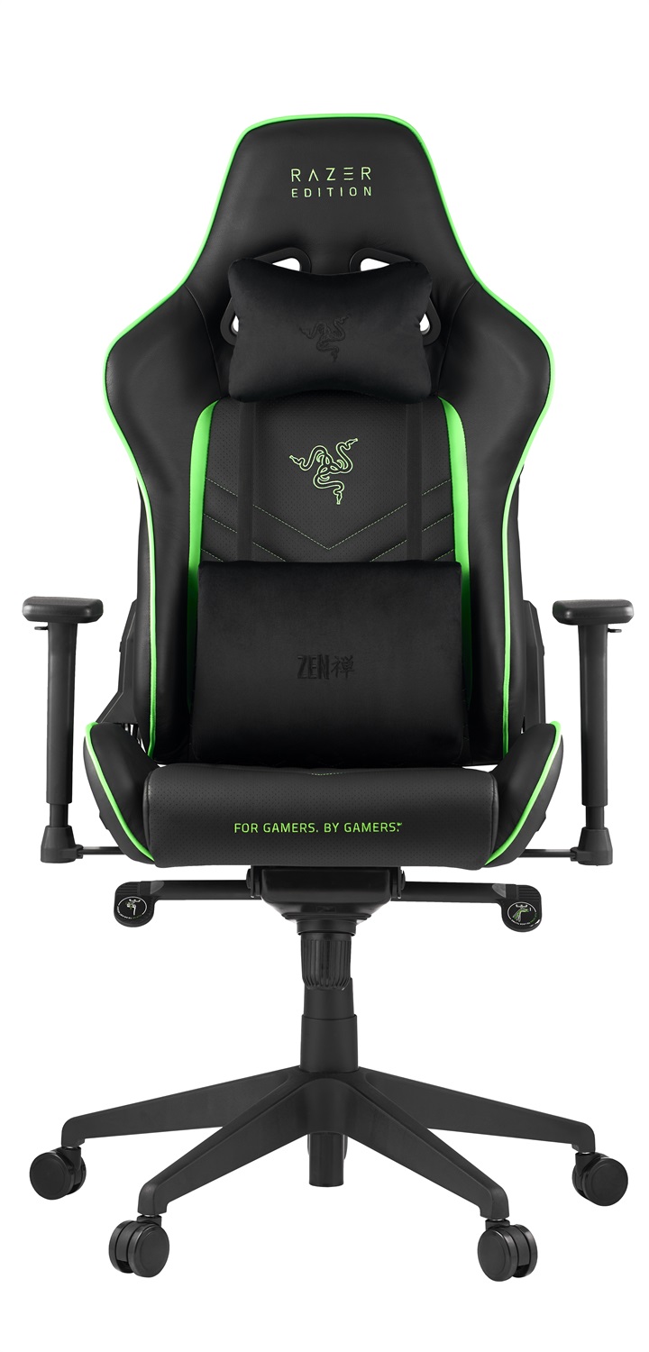 Razer TAROK PRO Sedia da Gaming - Nero e Verde, Braccioli 3D Imbottiti, Ruote XL, Meccanismo di Inclinazione Multifunzionale