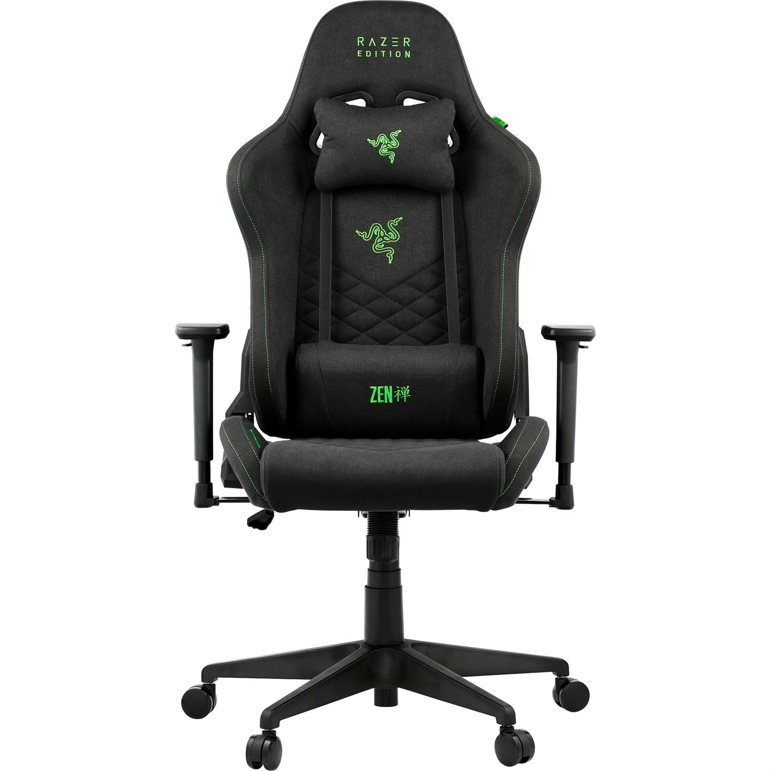 Razer Tarok Natrix Cloth - Sedia Gaming Ergonomica in Tessuto Traspirante con Design Nero e Verde