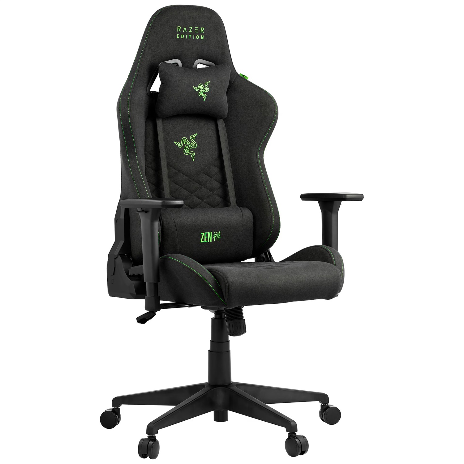 Razer Tarok Natrix Cloth - Sedia Gaming Ergonomica in Tessuto Traspirante con Design Nero e Verde