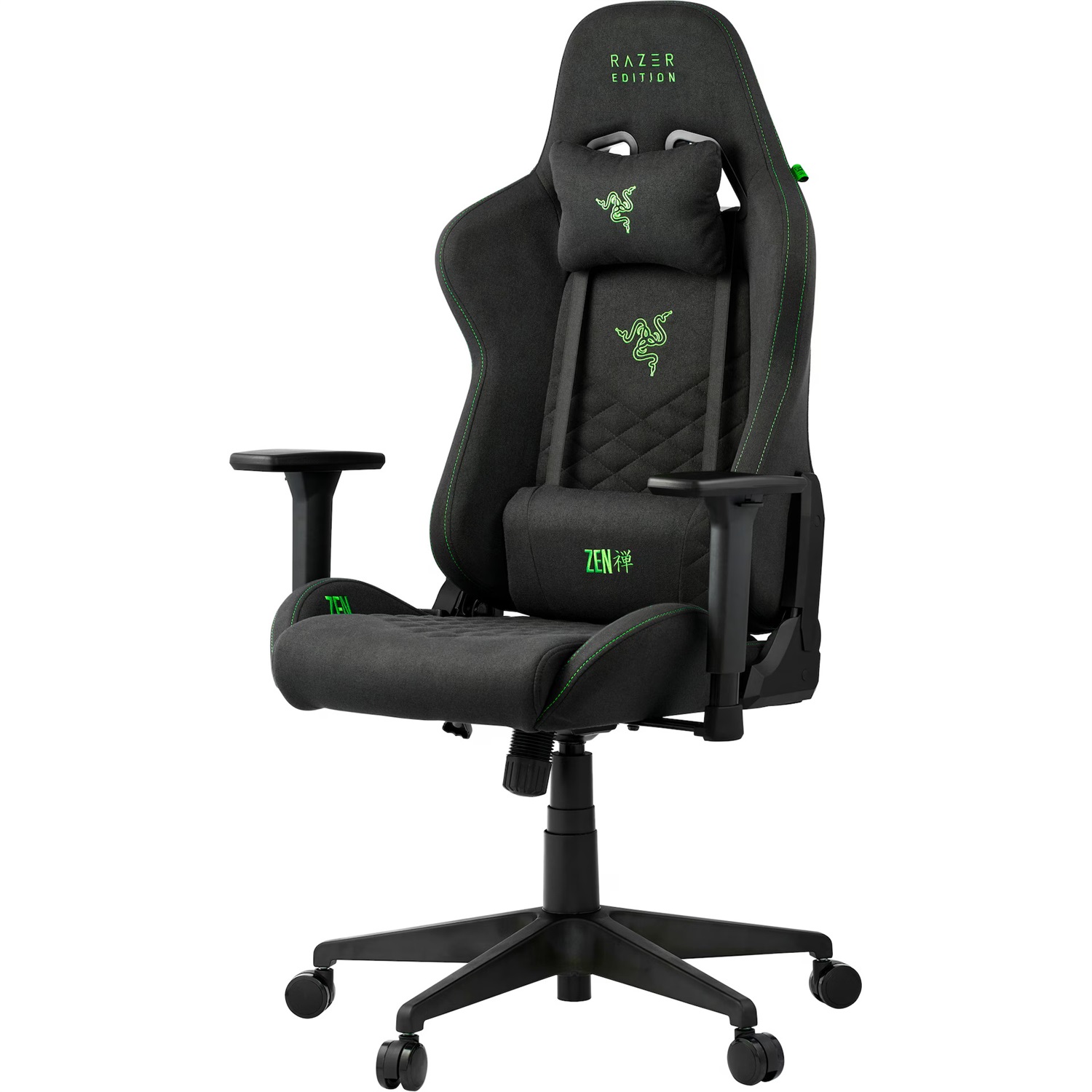 Razer Tarok Natrix Cloth - Sedia Gaming Ergonomica in Tessuto Traspirante con Design Nero e Verde