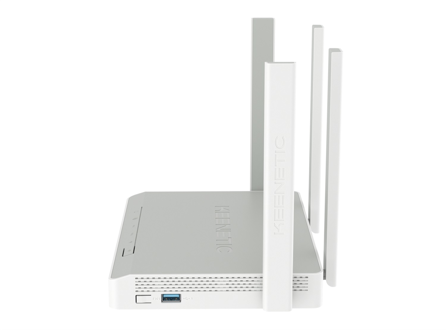 Keenetic KN-3810 Router Wi-Fi 6 AX1800 Dual-band (2.4 GHz/5 GHz) con 4 Porte Gigabit, Mesh, Smart Switch e Porta USB 3.0 - Bianco