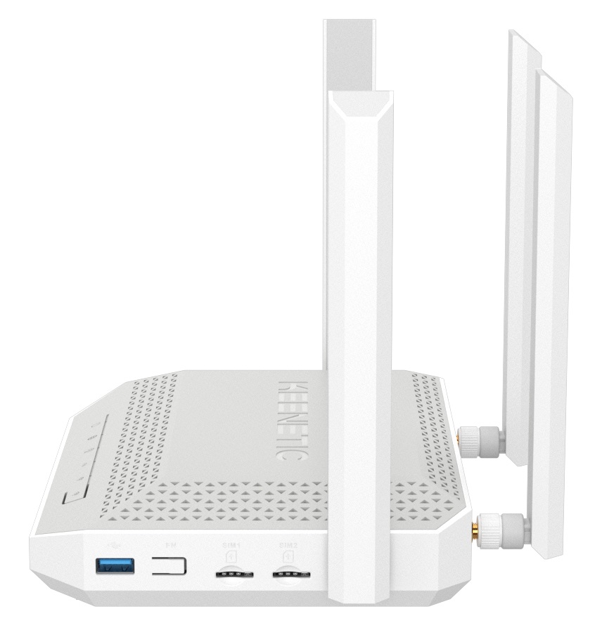 Keenetic Hero 4G+ (KN-2312) router wireless Gigabit Ethernet Dual-band (2.4 GHz/5 GHz) Grigio, Bianco