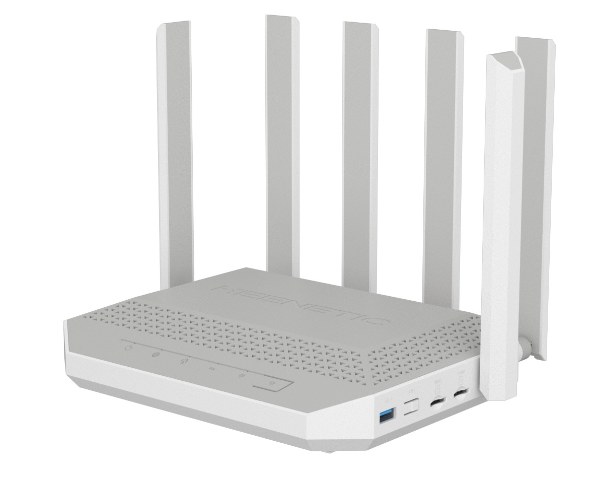 Keenetic Router KN-4110-01-EU Bianco e Grigio con USB 2.0, Ethernet LAN e Wi-Fi 6