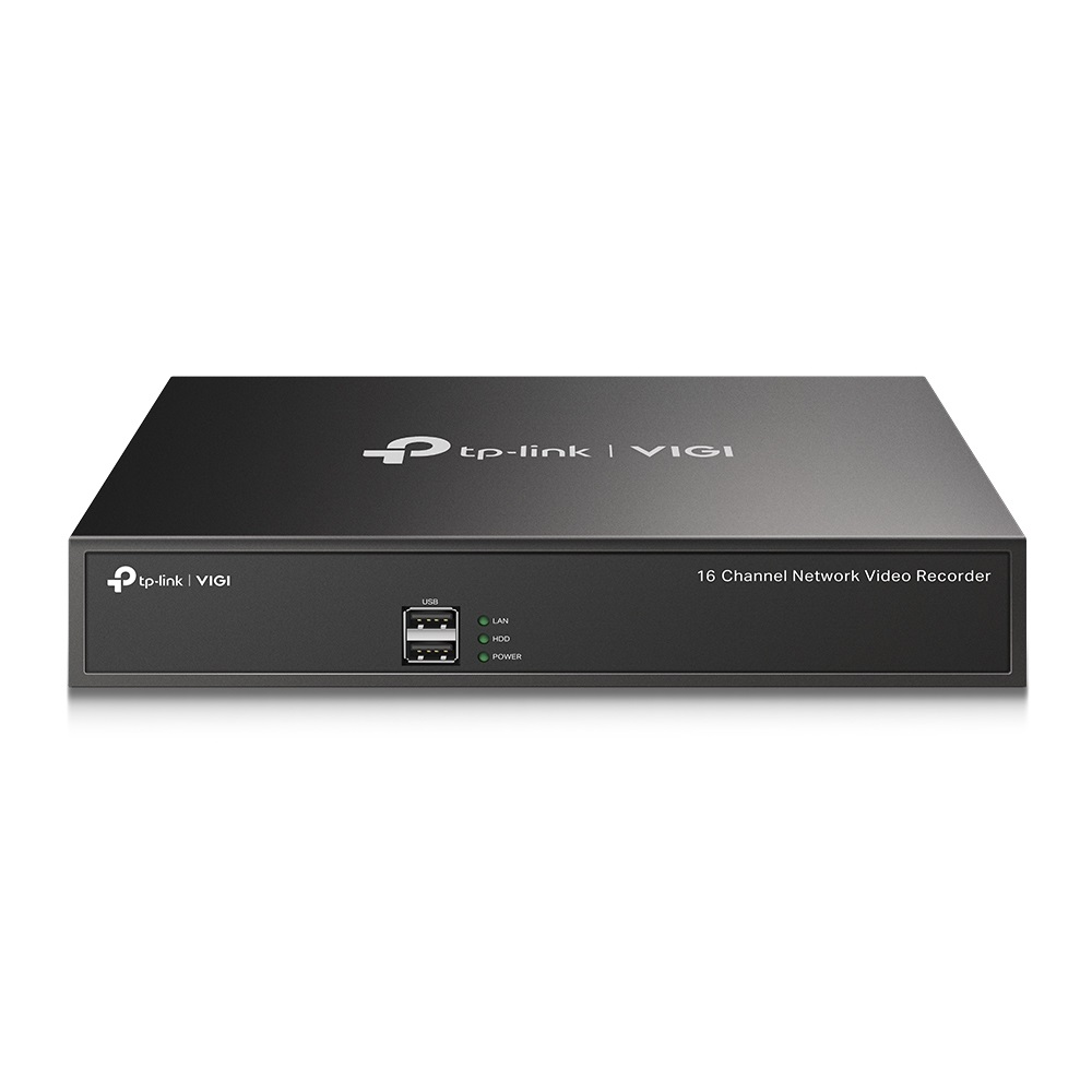 TP-Link VIGI NVR1016H Videoregistratore di rete (NVR) Nero, 16 canali, Risoluzione 1920 x 1080, H.264/H.265, Capacità fino a 10 TB
