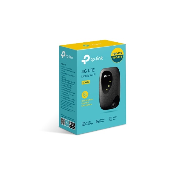TP-Link M7010 Router Mobile Wi-Fi 4G LTE, Velocità fino a 300Mbps, Batteria 2000mAh, Fino a 10 Dispositivi Connessi