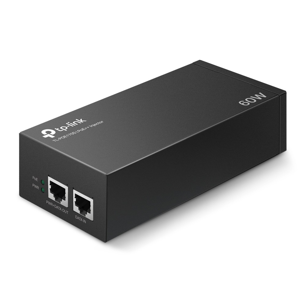 TP-Link TL-POE170S Adattatore PoE e Iniettore Gigabit Ethernet, 60W, 2 Porte RJ45, Plug & Play, Custodia in Metallo
