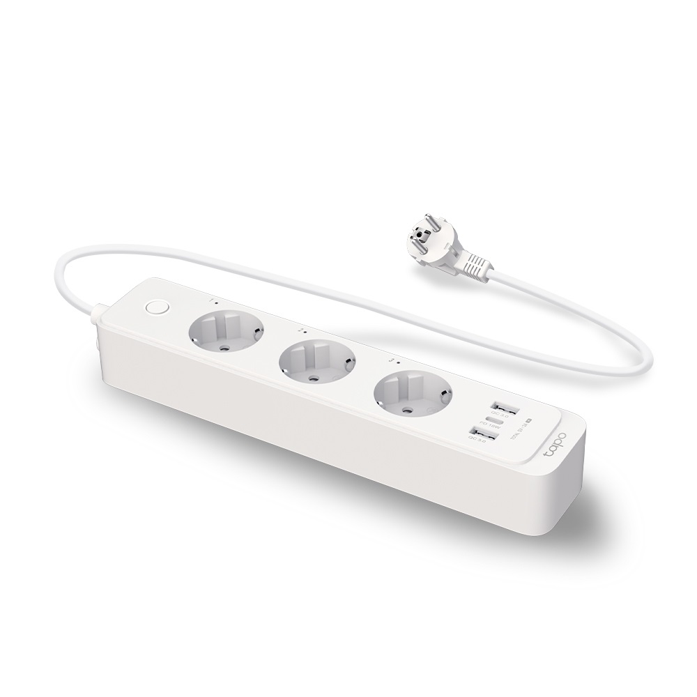 TP-Link Tapo P300 Multipresa Smart Wi-Fi 3 Prese AC Type F (CEE 7/4) 1,5 m 2300 W con Caricatore USB Integrato