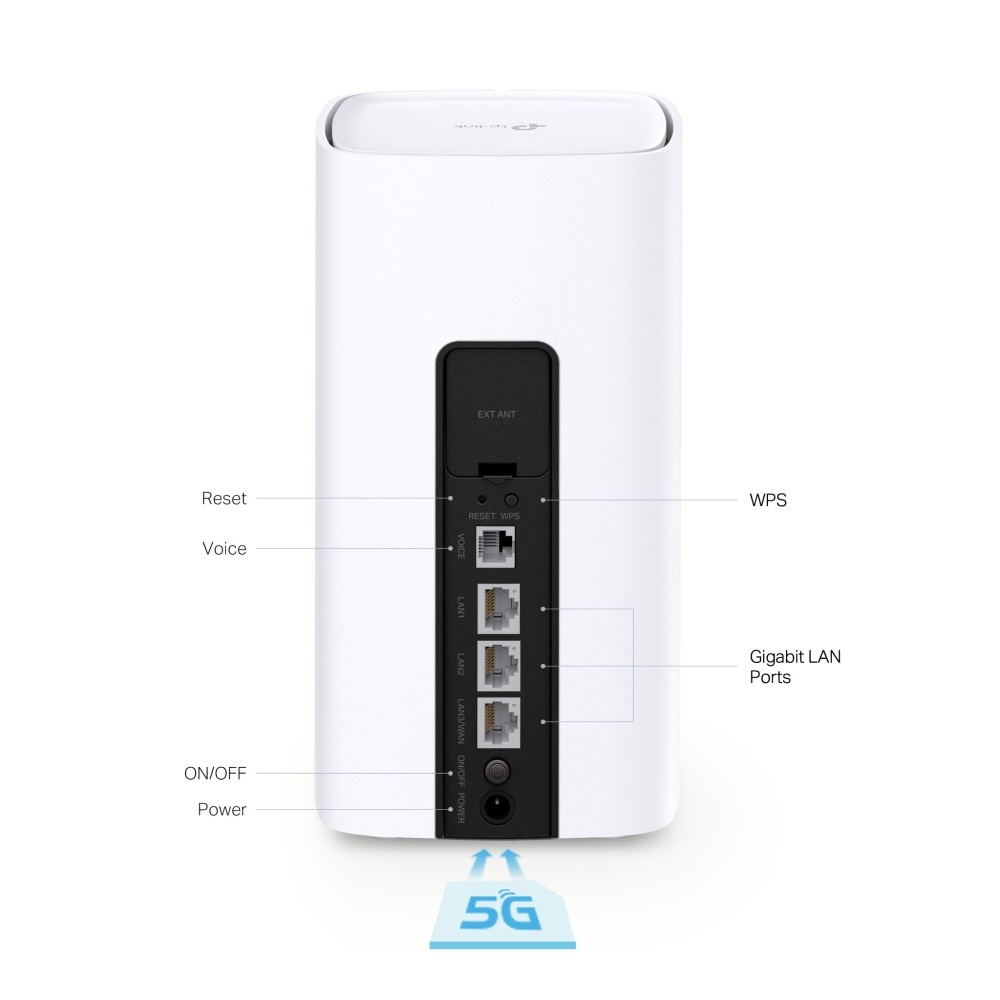 TP-Link NX510v Router Wireless Gigabit Ethernet Dual-band (2.4 GHz/5 GHz) Bianco con 1 Porta WAN e 2 Porte LAN da 1000 Mbps