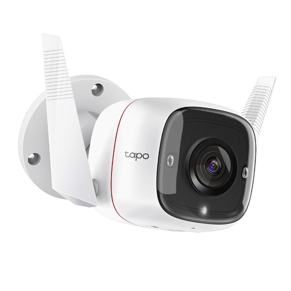 TP-Link Tapo TC65 Telecamera di Sicurezza IP Esterno 3MP con Audio Bidirezionale, Wi-Fi/Ethernet, Montaggio Soffitto/Muro, Protezione IP66