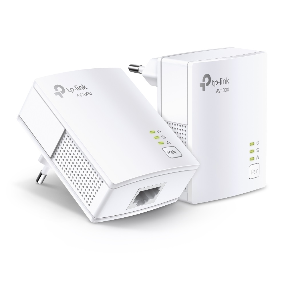 TP-Link TL-PA717 KIT Powerline Gigabit - Fino a 1000 Mbps, HomePlug AV2, Ethernet LAN, Streaming Video HD/3D/4K, Giochi Online, 2 pz, Bianco