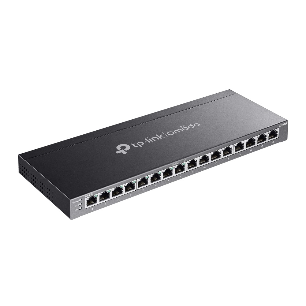 TP-Link Omada SG2016P Switch Smart Desktop 16 Porte Gigabit Ethernet (10/100/1000) con 8 Porte PoE e Gestione L2/L3/L4