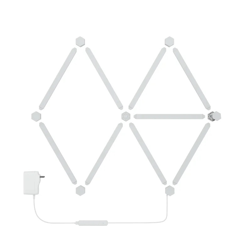 Nanoleaf Lines 60 Degrees Starter Kit - 9 Barre Luminose LED RGBW Smart e Modulari, Applique da Parete Interno con 16M Colori WiFi