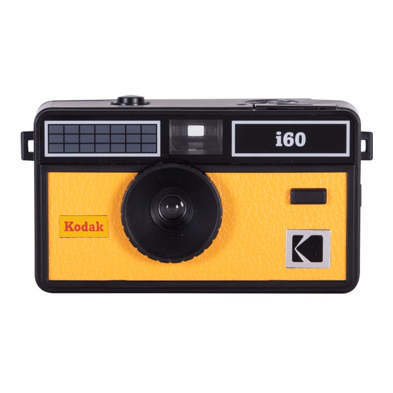 Kodak i60 Macchina da presa compatta 35 mm Giallo - Stile retrò, senza messa a fuoco, obiettivo ottico 31 mm, flash integrato