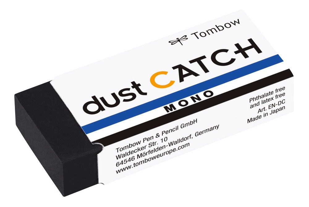 Tombow Mono Dust Catch - Gomma per cancellare in polimero, 19 g, senza residui, priva di ftalati e lattice