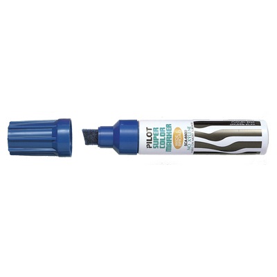 Pilot SCA-6600 Marcatore Blu con Punta a Scalpello - Inchiostro Permanente, Confezione da 12 Pezzi