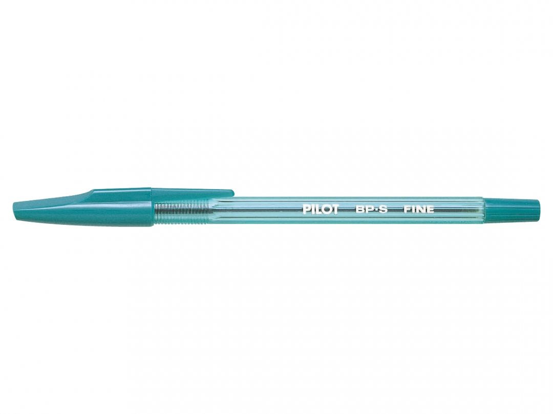 Pilot Penna a Sfera BP-S Verde - Punta Fine 0,7 mm - Fusto Trasparente con Scanalature Antiscivolo - Confezione da 12 Pezzi