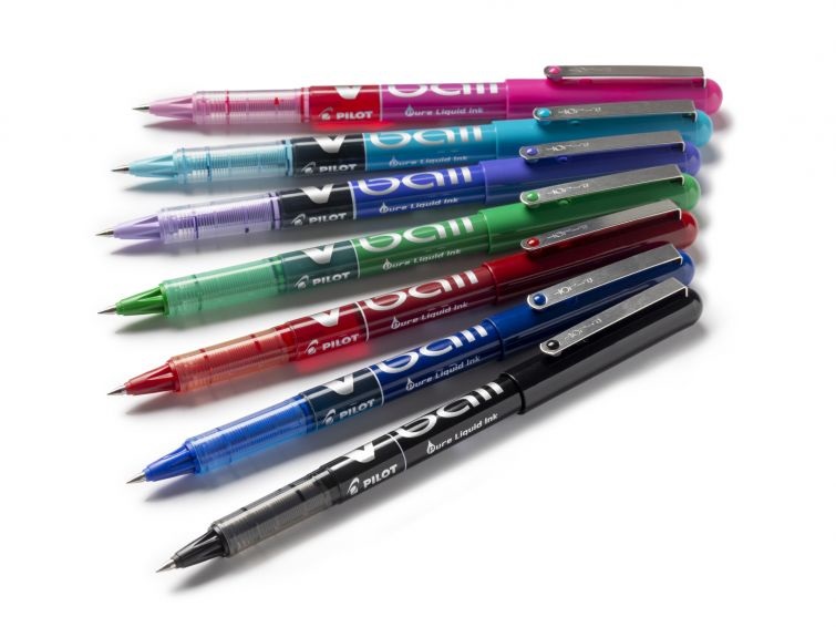 Pilot Penna Roller V Ball 0,5 mm Rosso - Inchiostro Liquido, Punta in Acciaio Inossidabile, Clip in Metallo