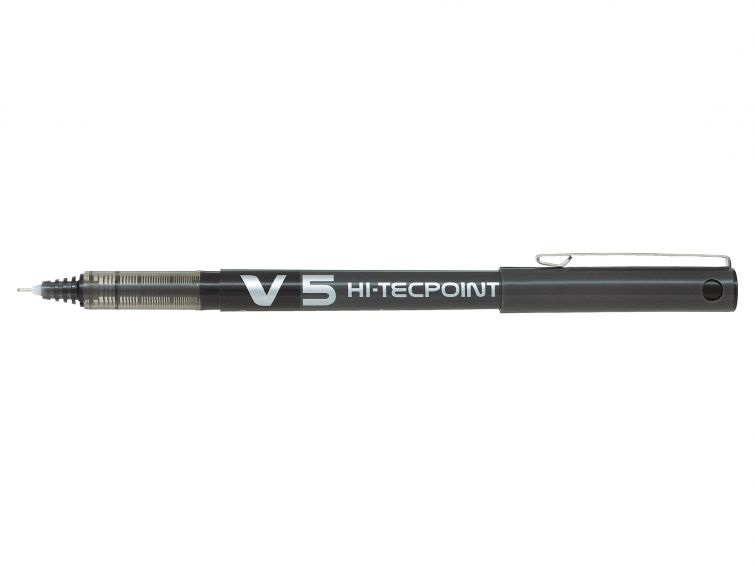 Pilot Hi-Tecpoint V5 Roller Nero 0,5 mm - Inchiostro Liquido con Punta Ad Ago