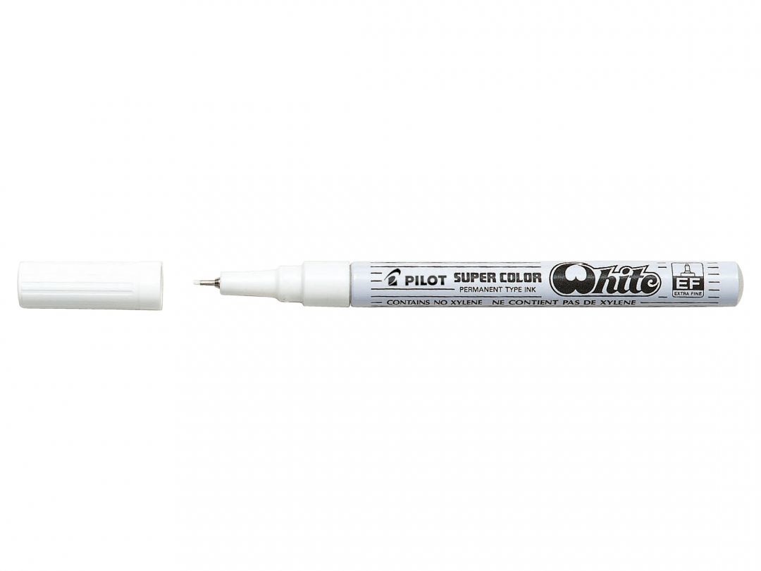 Pilot Marcatore a Vernice Super Color Bianco - Punta Extra Fine 1 mm - Fusto in Metallo