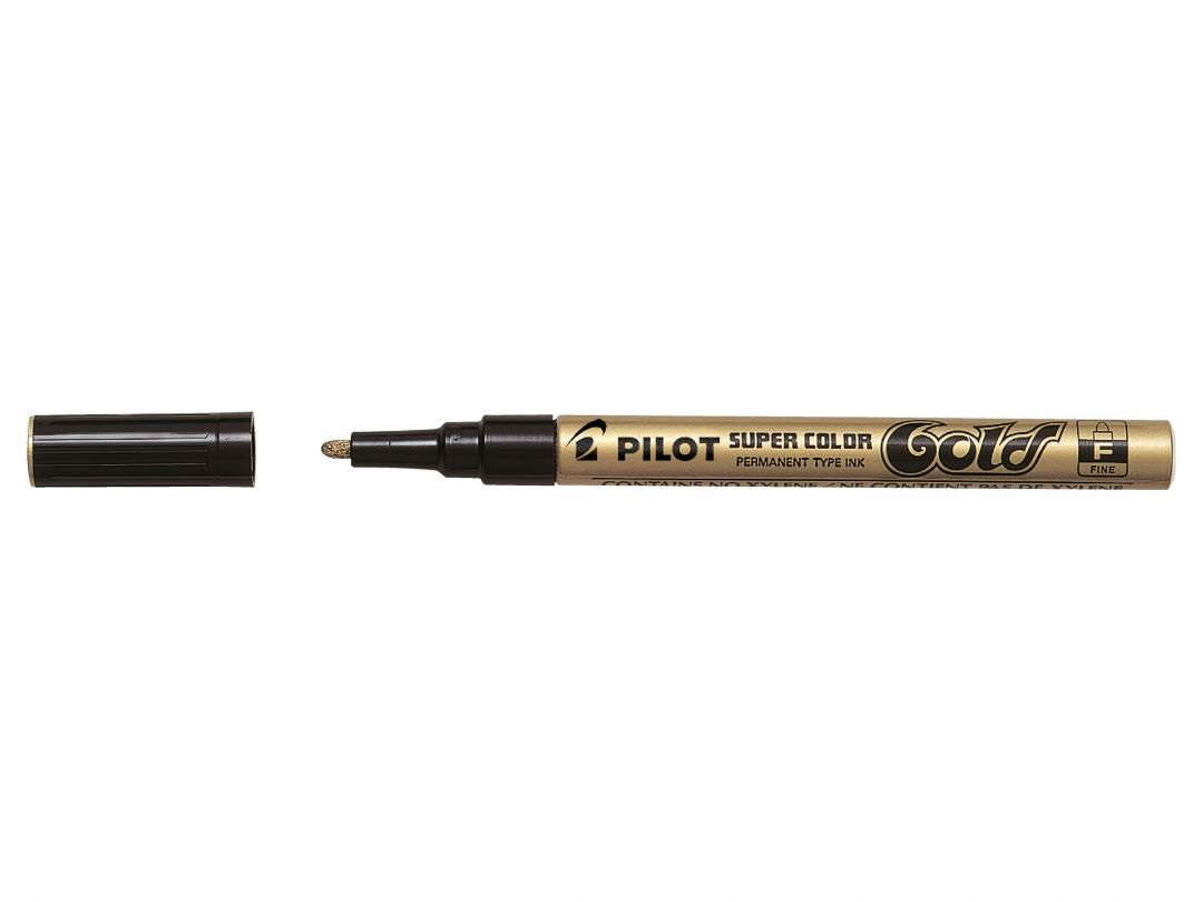 Pilot Marcatore a Vernice Super Color - Punta Fibra di Acrilico 3 mm - Colore Oro
