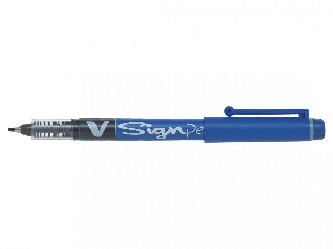 Pilot V-Sign Pennarello con Punta in Fibra - Tratto 2,0 mm - Colore Blu