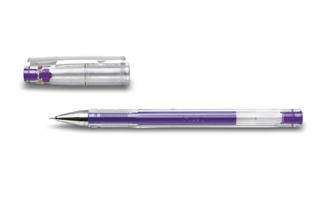 Pilot G-TEC-C4 Penna a Sfera Gel Viola - Punta 0,4 mm - Fusto Trasparente - Scrittura di Precisione