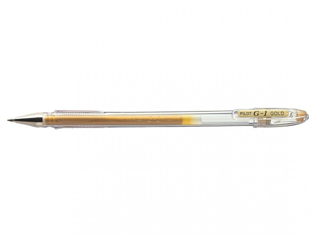 Pilot Penna a sfera gel G-1 - Punta fine 0,7 mm - Colore Oro - Inchiostro gel resistente all'acqua