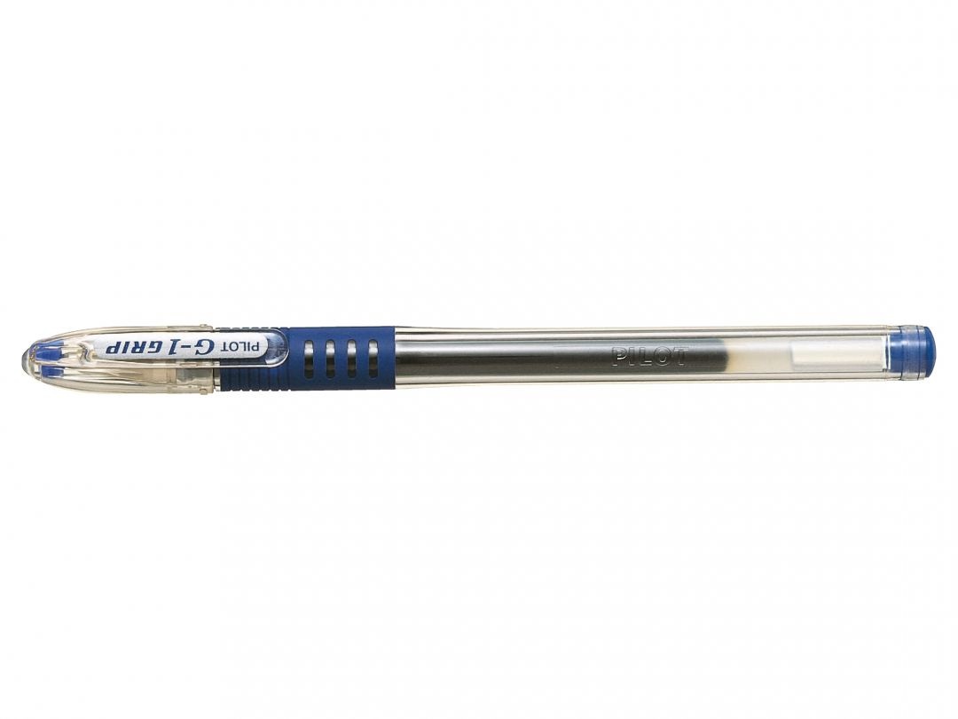 Pilot G-1 Grip Penna Gel 0,5 mm Blu - Fusto Trasparente con Grip Antiscivolo