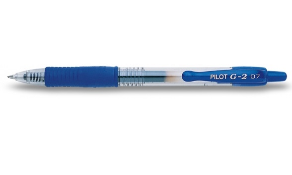 Pilot G2 Penna Gel 0.7mm Blu - Roller Ricaricabile a Scatto con Grip Ergonomico