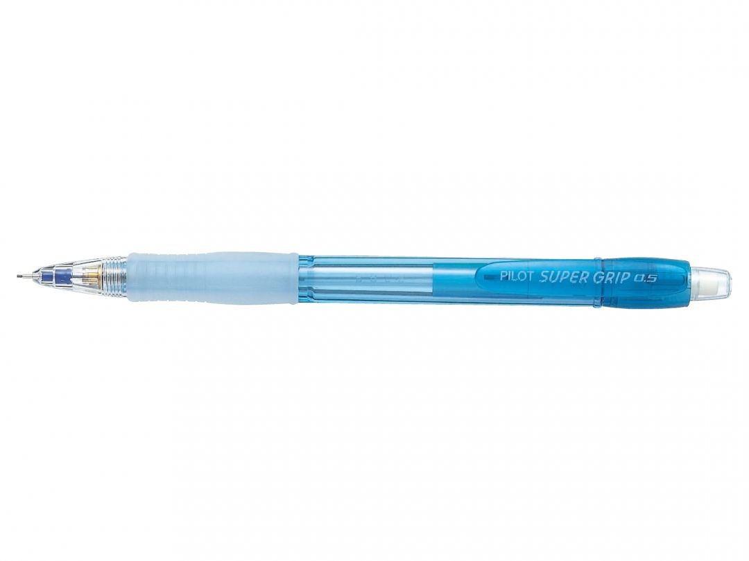 PILOT Portamine Super Grip Neon H-185 Azzurro 0,5 mm - Ricaricabile, disponibile anche in set di 3